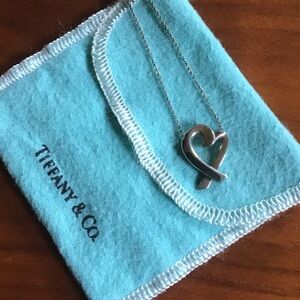Vintage Tiffany & Co. Paloma Picasso "Loving Heart" necklace - sterling silver